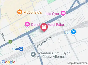 Faun és nimfák Győr a térképen