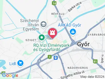 Frigyláda-szobor Győr a térképen