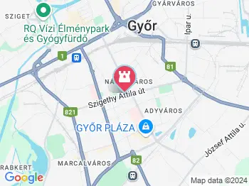 Gyere Győrbe tematikus városnézés Győr a térképen
