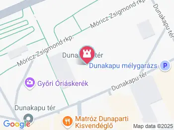 Dunakapu tér Győr a térképen