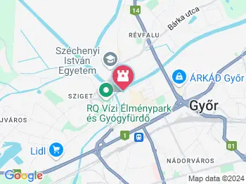 Győri Várfal sétány Győr a térképen