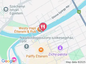 Westy Hajó Étterem & Pub Győr a térképen