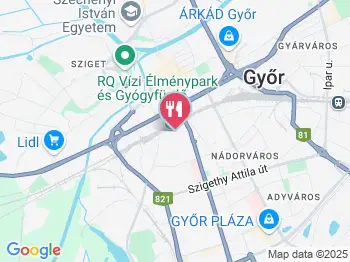 Halgödör Kisvendéglő Győr a térképen