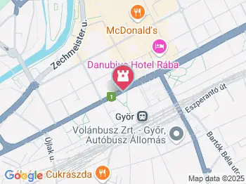 Honvéd-emlékmű Győr a térképen