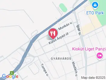 Horváth-Kert Étterem Győr a térképen