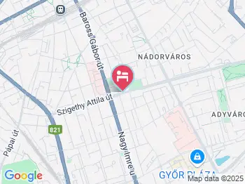 Hotel Szieszta Győr a térképen