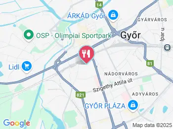 Hunyadi Hotel & Étterem Győr a térképen