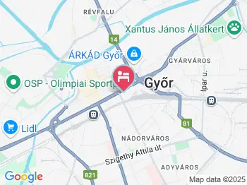 Ibis Hotel Győr Győr a térképen