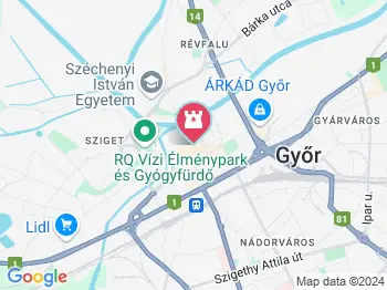 Jedlik Ányos és Czuczor Gergely szobra Győr a térképen