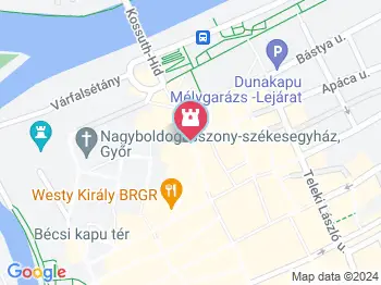 Jedlik-csobogó Győr a térképen