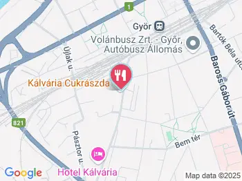 Kálvária Cukrászda Győr a térképen