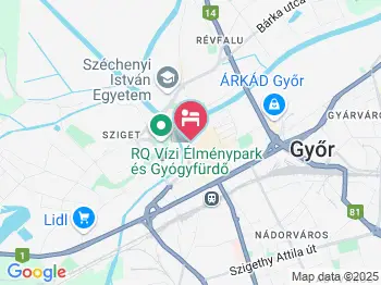 Katalinkert Panzió Győr a térképen