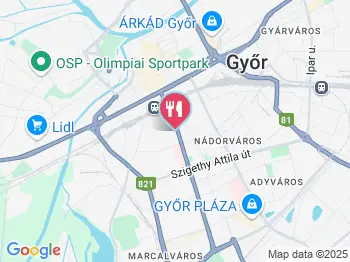 Kemencés Étterem Győr a térképen