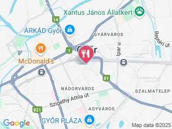 Klub Kelemen Győr a térképen