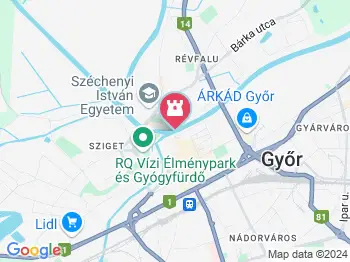 Kossuth híd Győr a térképen