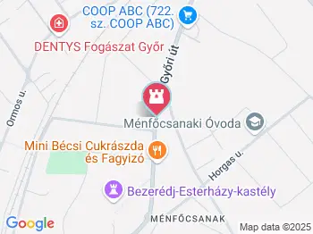 Bezerédj-kastély Győr - Ménfőcsanak a térképen