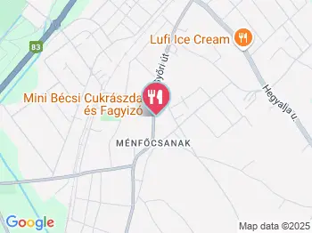 Mini Bécsi Fagyizó & Cukrászda Győr - Ménfőcsanak a térképen