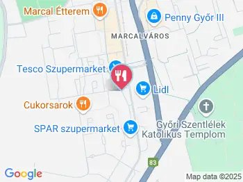 Pasa Kebab Győr a térképen