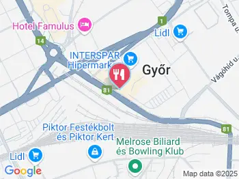 Pizza Forte Győr a térképen