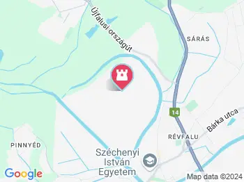 Püspökerdei tanösvény Győr a térképen