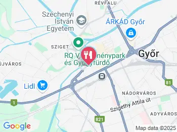 Rábaparti Étterem és Szálloda Győr a térképen