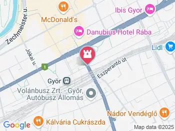 Szent György-díszkút Győr a térképen