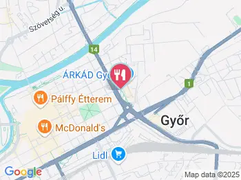 Tchibo - Árkád Győr a térképen