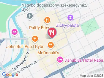 Tejivó és Salátabár Győr a térképen