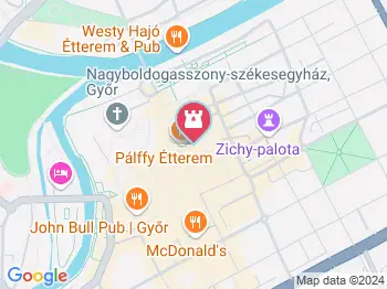 Vastuskó céhfa Győr a térképen