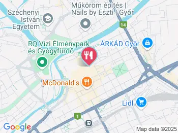 Westy BRGR Győr a térképen