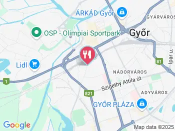 Zöldfa Vendéglő Győr a térképen