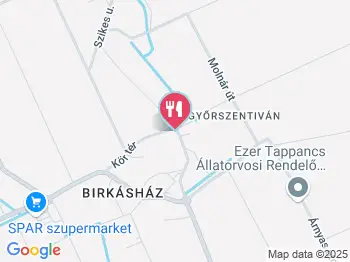 Kispipa Csárdavendéglő Győrszentiván a térképen