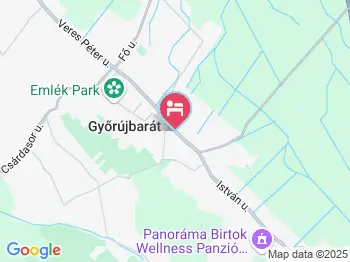 Aranypatkó Fogadó Győrújbarát a térképen