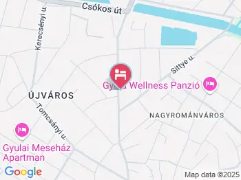 4 Évszak Apartman Gyula a térképen