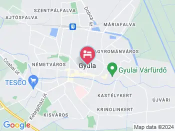 4 Ász Deluxe Apartman Gyula a térképen