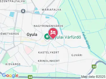 Akácvirág Apartmanház Gyula a térképen