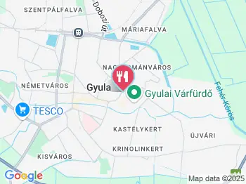 Almásy Étterem Gyula a térképen