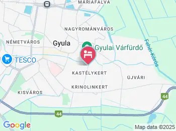 Ametiszt Apartman Gyula a térképen