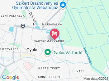 Andi Apartman Gyula a térképen