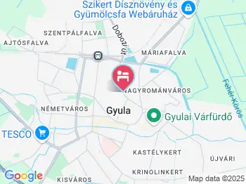 Anno Apartman Gyula a térképen
