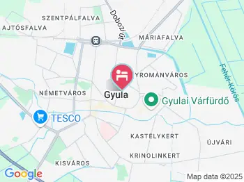 Apartman Z Gyula a térképen