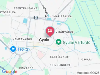 Bányai Apartman Gyula a térképen