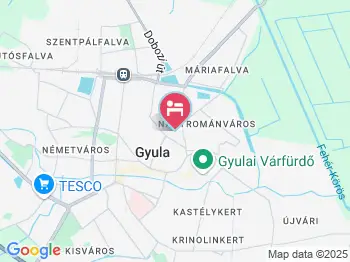 Bástya Apartman Gyula a térképen