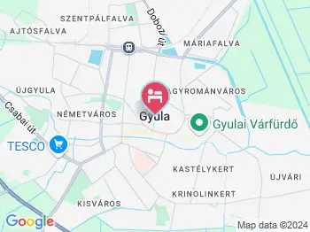 Beáta Apartman Gyula a térképen