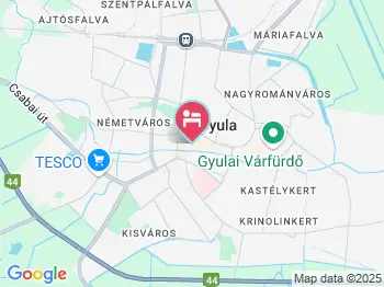 Belvár Apartman Gyula a térképen