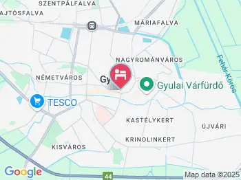 Belvárosi Apartmanház Gyula a térképen
