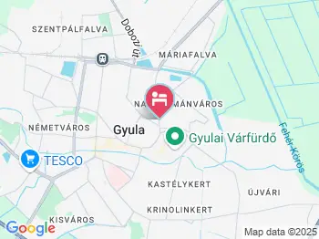 Corner Apartman Gyula a térképen