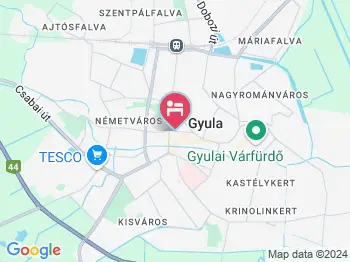 Corvin Hotel Gyula a térképen