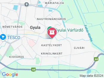 Csigakert Gyula a térképen