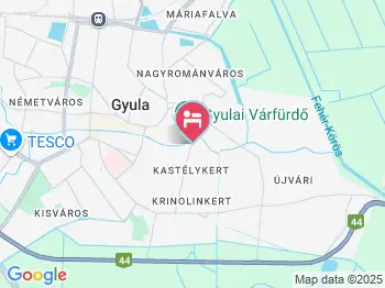 Delfin Apartman Gyula a térképen